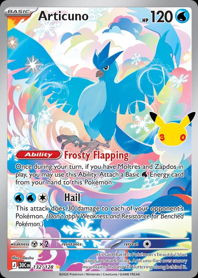 Articuno, 30th Celebration 132