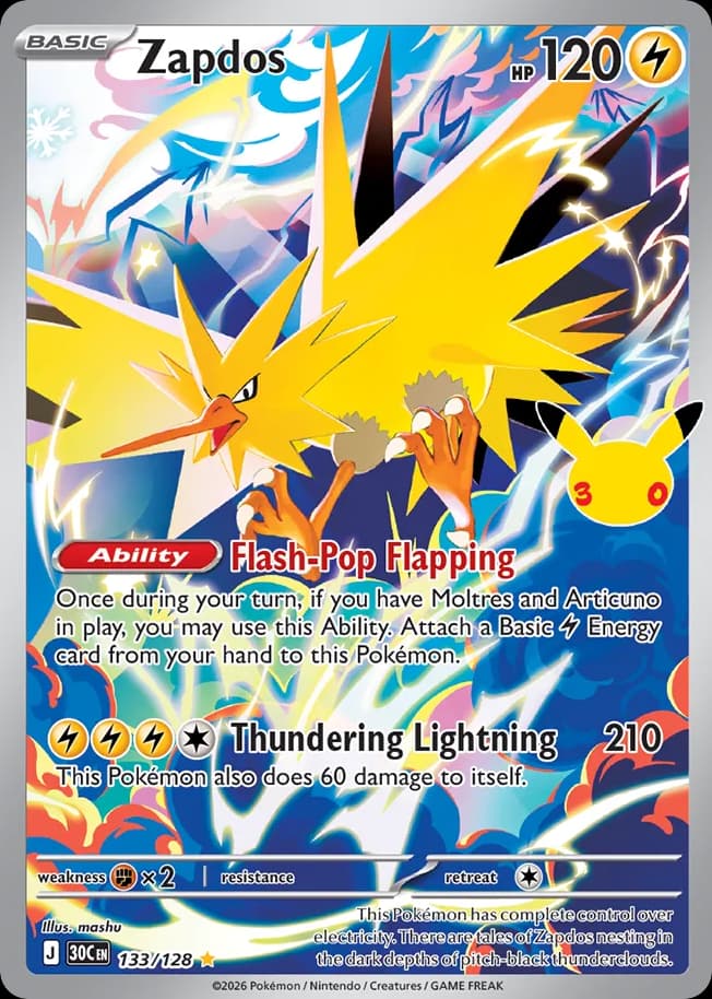Zapdos, 30th Celebration 133