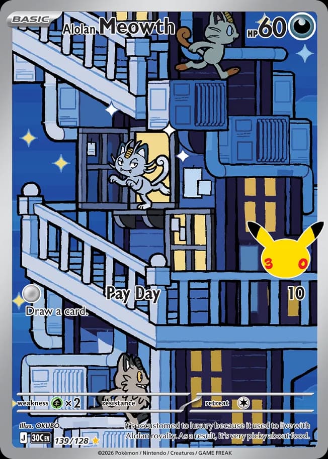 Alolan Meowth, 30th Celebration 139