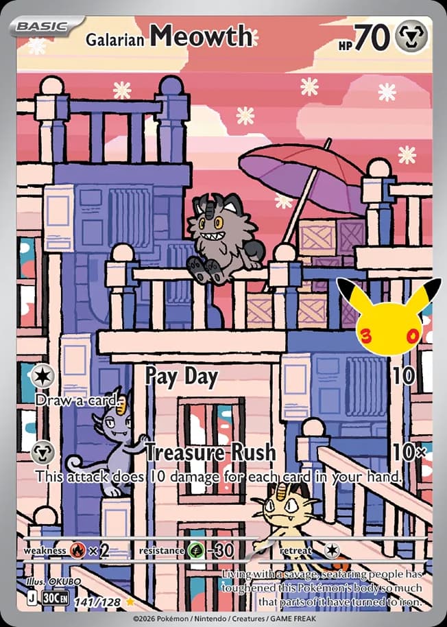 Galarian Meowth, 30th Celebration 141
