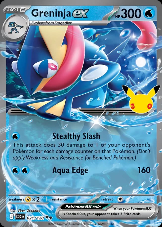 Greninja ex, 30th Celebration 21