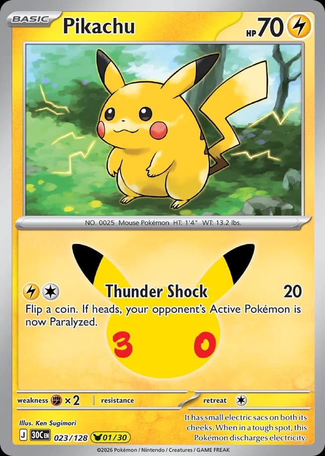 Pikachu, 30th Celebration 23