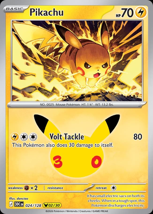 Pikachu, 30th Celebration 24