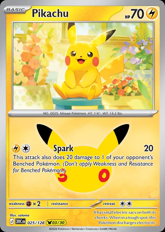 Pikachu, 30th Celebration 25