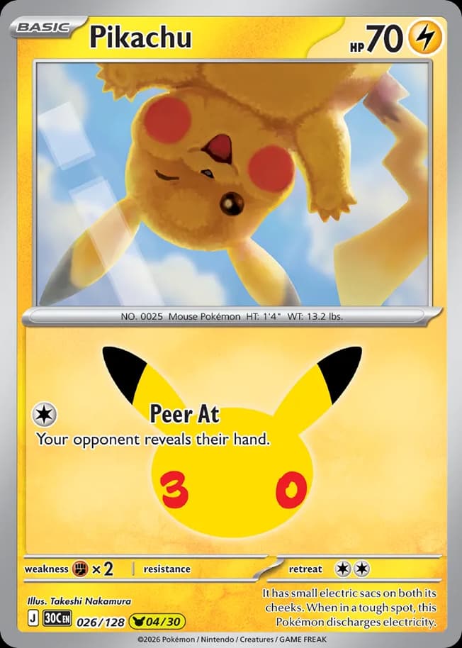 Pikachu, 30th Celebration 26