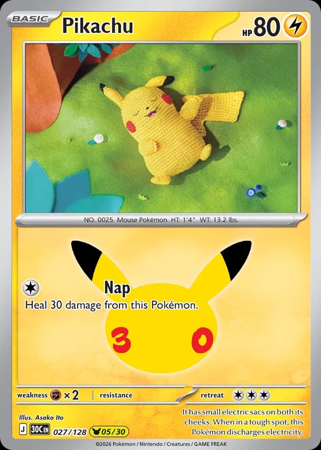Pikachu, 30th Celebration 27