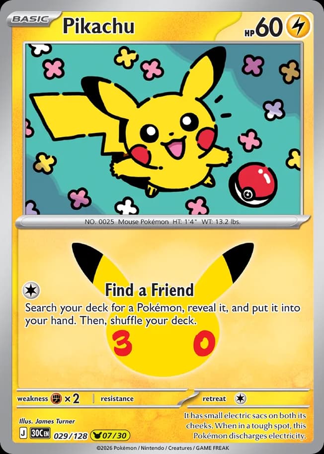Pikachu, 30th Celebration 29