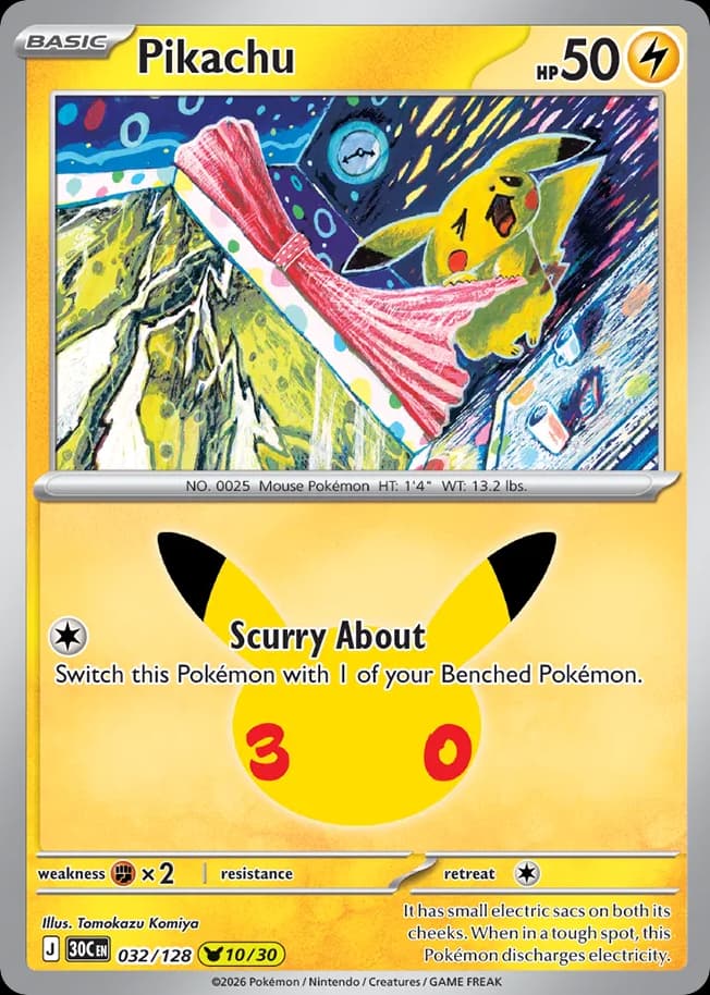 Pikachu, 30th Celebration 32