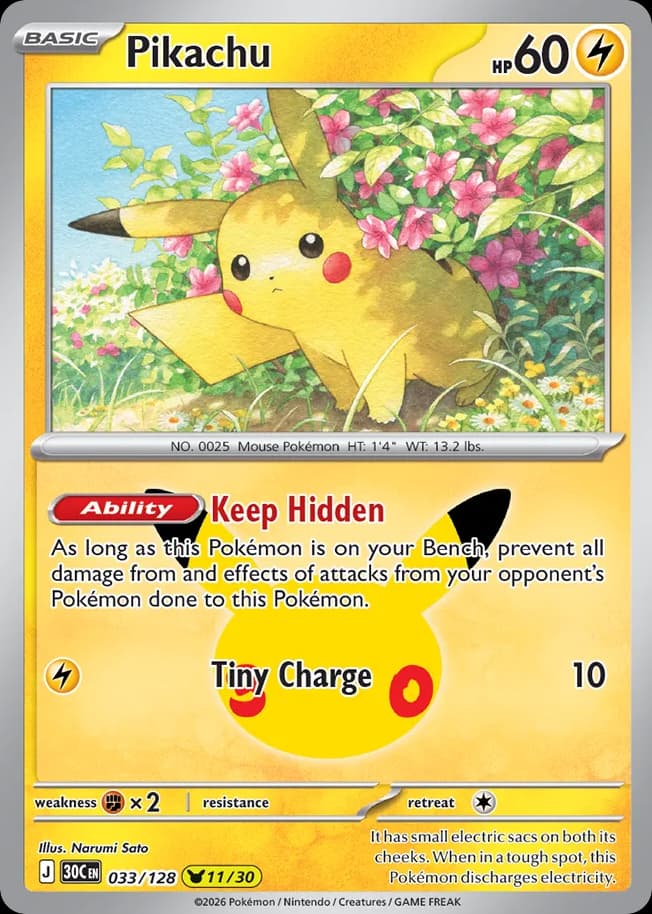 Pikachu, 30th Celebration 33