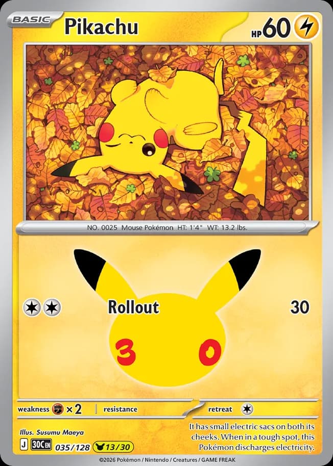 Pikachu, 30th Celebration 35