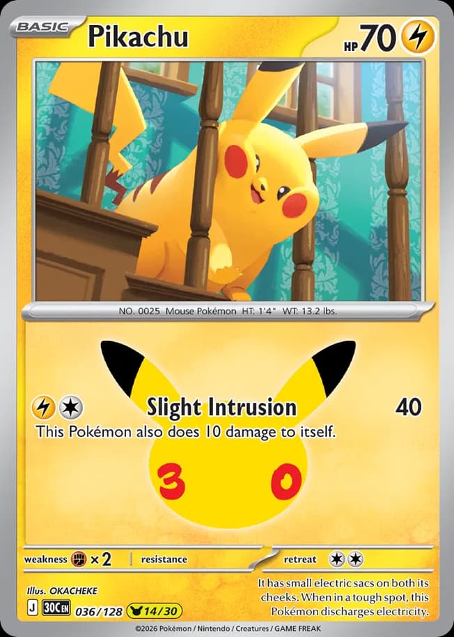 Pikachu, 30th Celebration 36