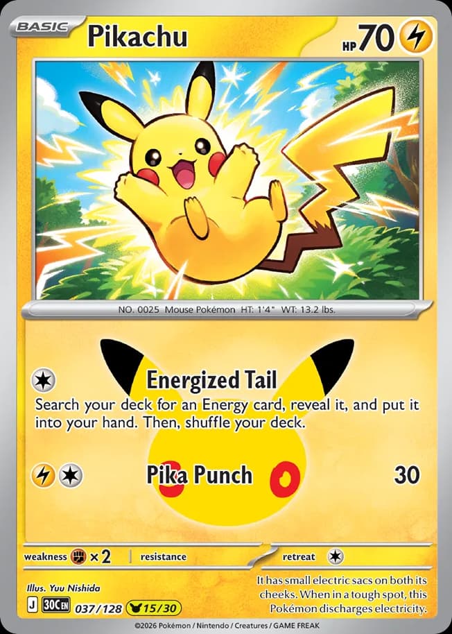 Pikachu, 30th Celebration 37