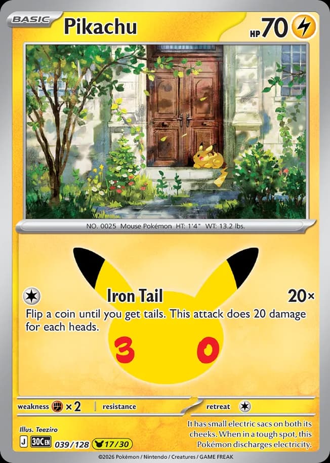 Pikachu, 30th Celebration 39