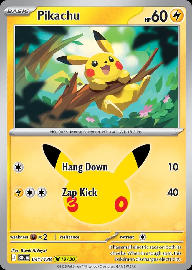 Pikachu, 30th Celebration 41