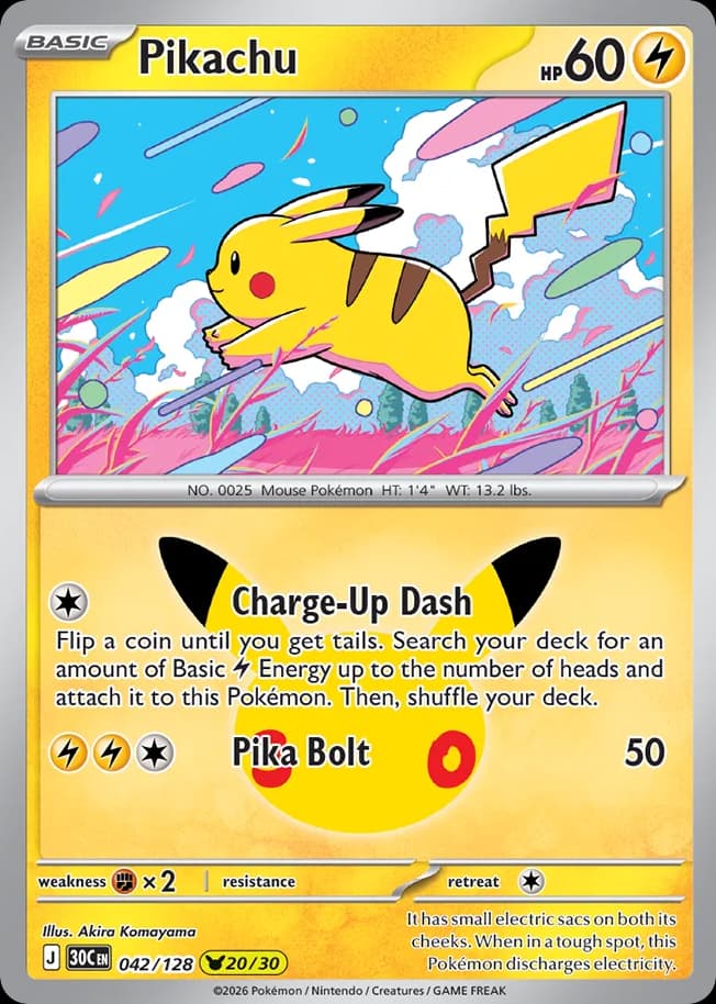 Pikachu, 30th Celebration 42