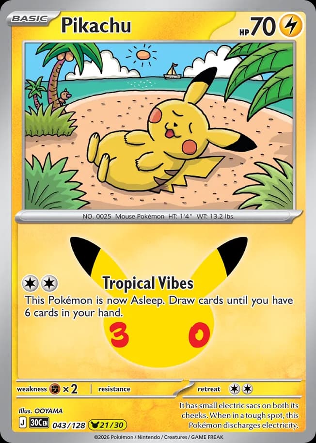 Pikachu, 30th Celebration 43
