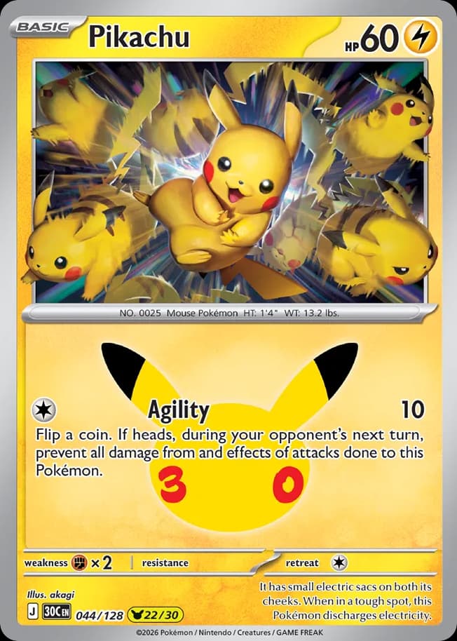 Pikachu, 30th Celebration 44