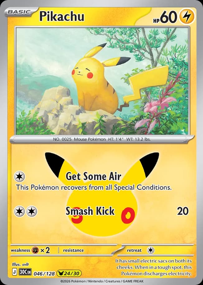 Pikachu, 30th Celebration 46