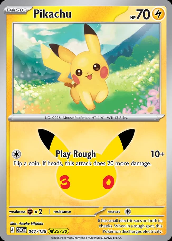 Pikachu, 30th Celebration 47