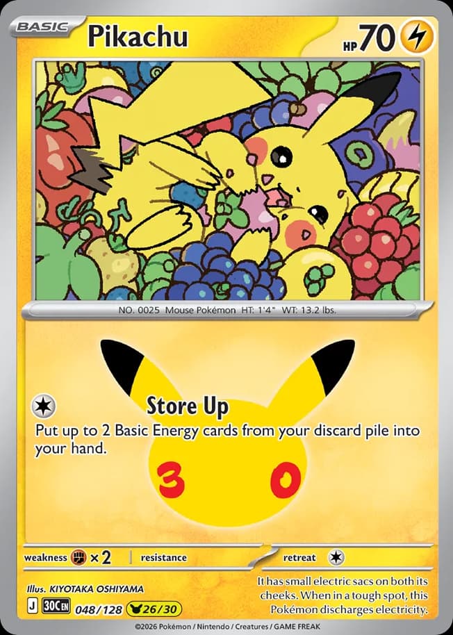 Pikachu, 30th Celebration 48