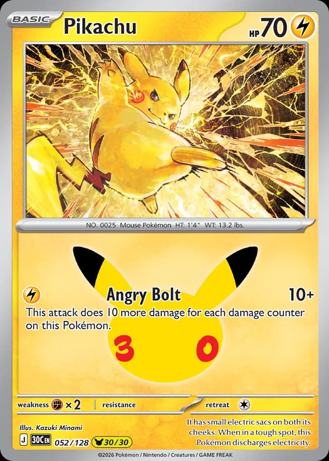 Pikachu, 30th Celebration 52