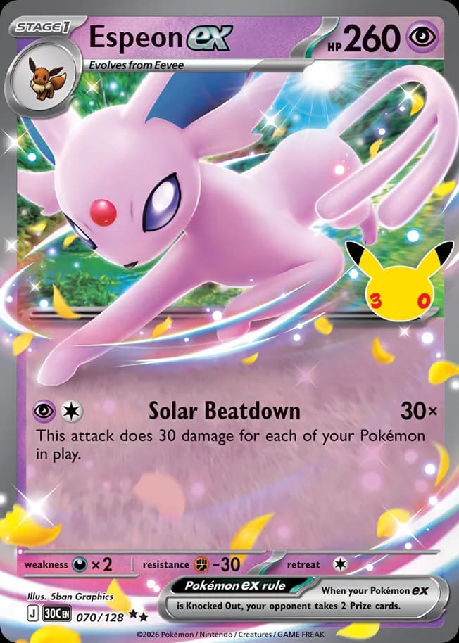 Espeon ex, 30th Celebration 70