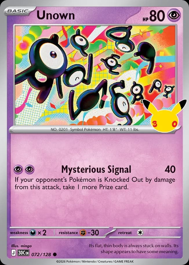 Unown, 30th Celebration 72
