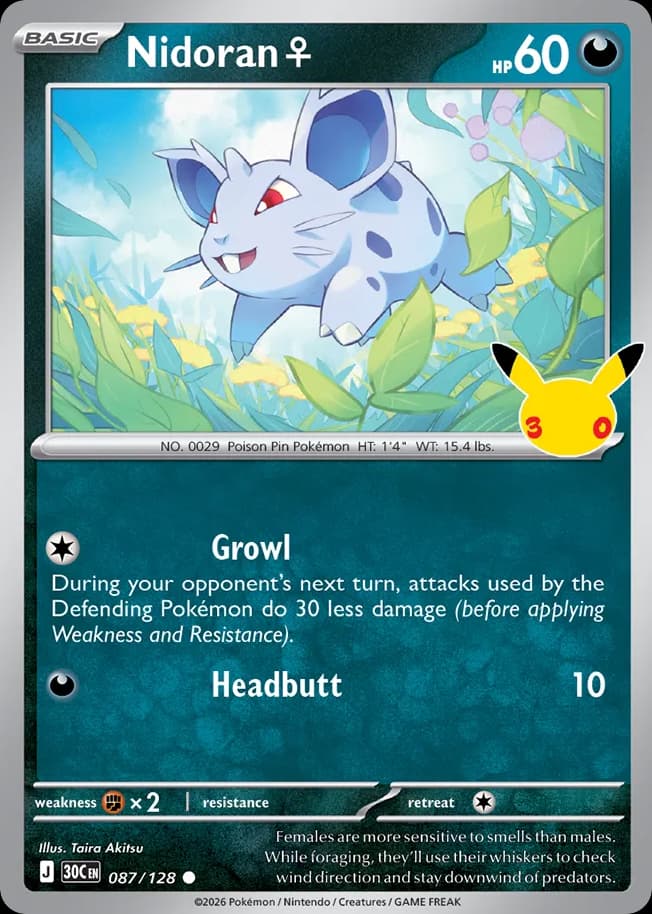 Nidoran ♀, 30th Celebration 87