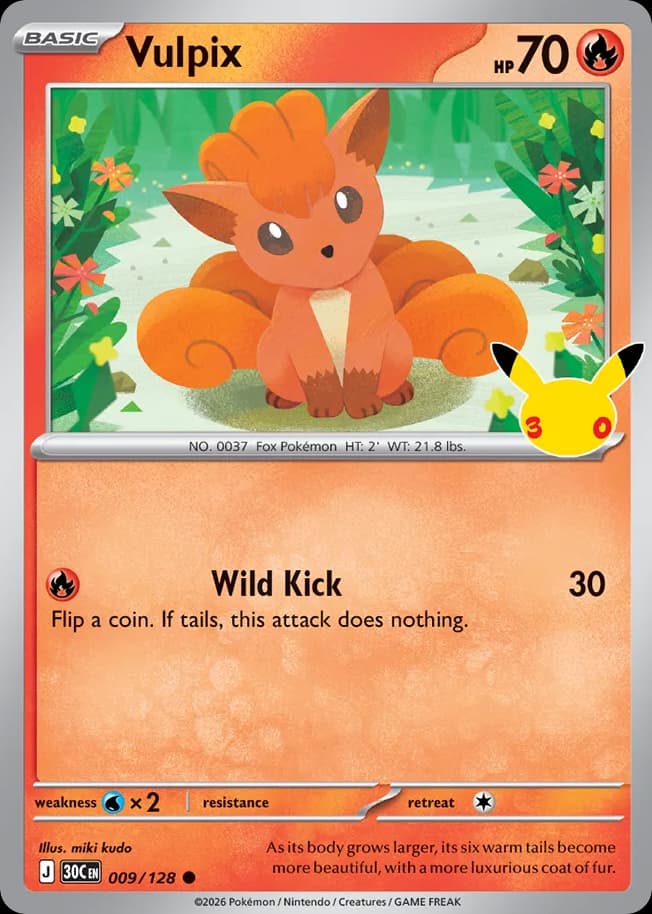 Vulpix, 30th Celebration 9