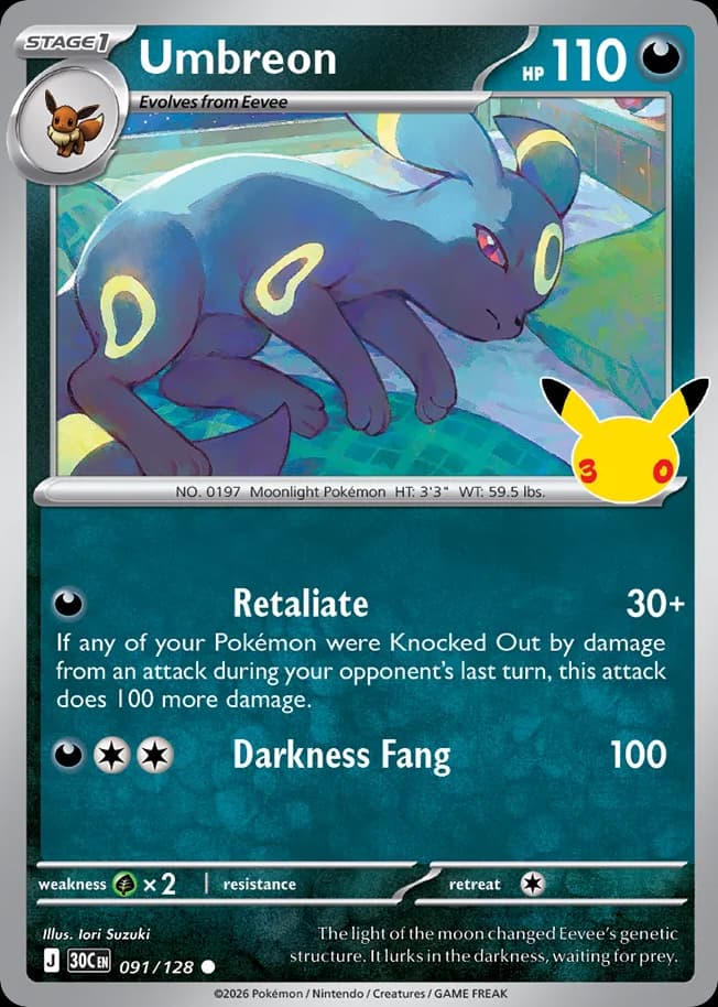 Umbreon, 30th Celebration 91
