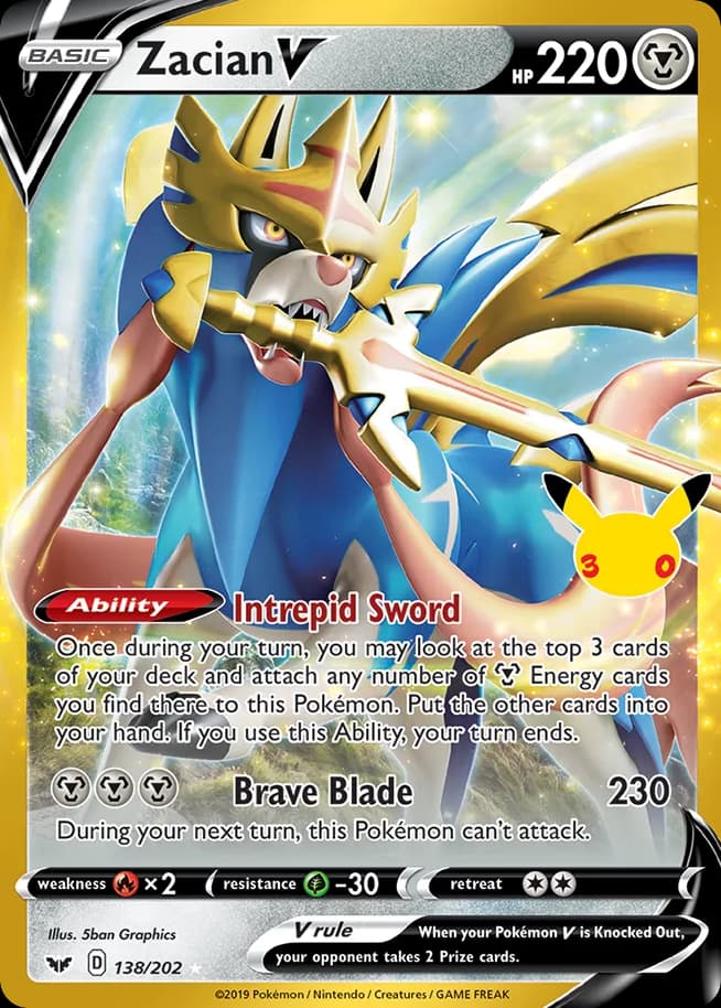 Zacian V, 30th Celebration: Classic Collection 138