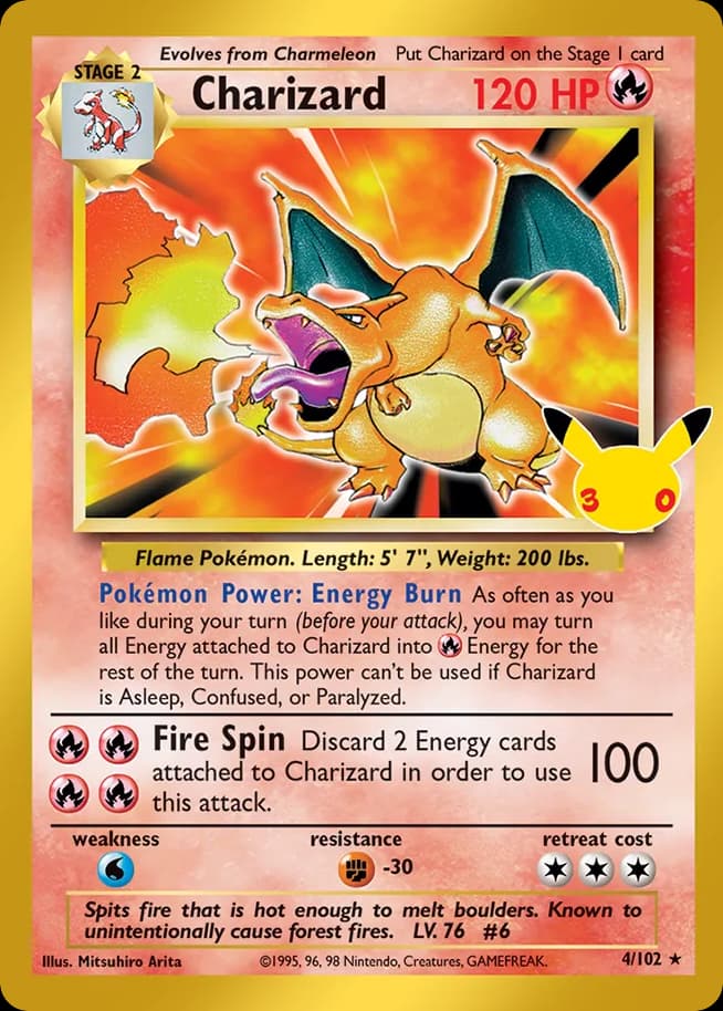 Charizard, 30th Celebration: Classic Collection 4