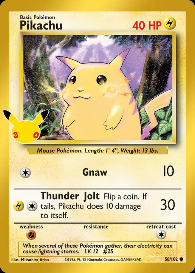 Pikachu, 30th Celebration: Classic Collection 58