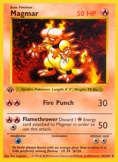 Magmar, Base 36