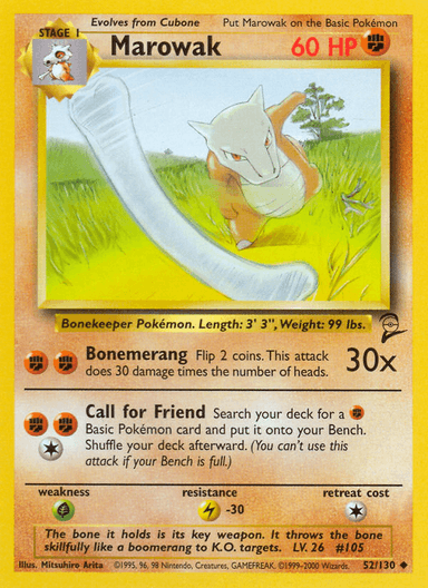 Marowak, Base Set 2 52