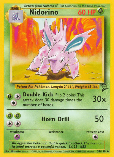Nidorino, Base Set 2 54