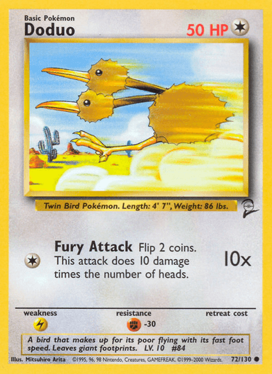 Doduo, Base Set 2 72