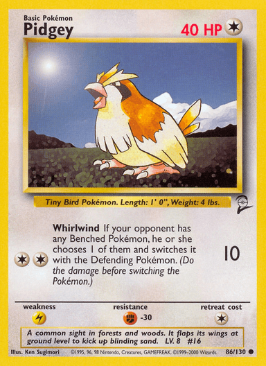 Pidgey, Base Set 2 86