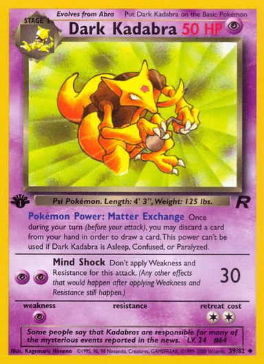 Dark Kadabra, Team Rocket 39