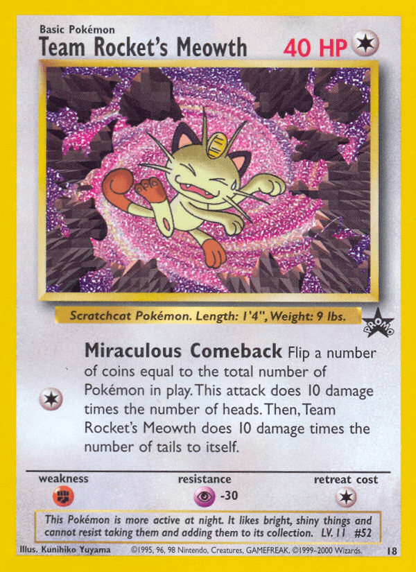 Team Rocket's Meowth, Wizards Black Star Promos 18