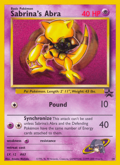 Sabrina's Abra, Wizards Black Star Promos 19