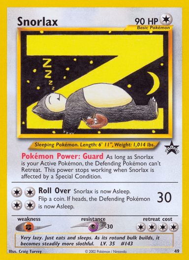 Snorlax, Wizards Black Star Promos 49