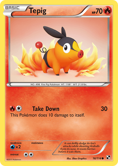Tepig, Black & White 16