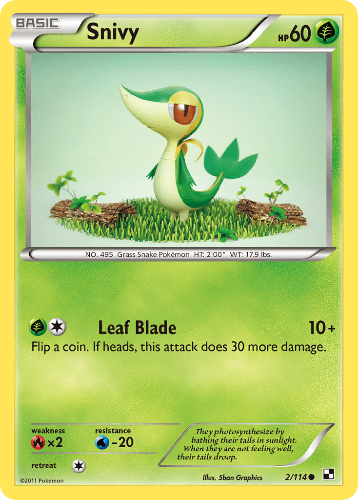 Snivy, Black & White 2