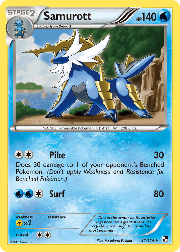 Samurott, Black & White 31