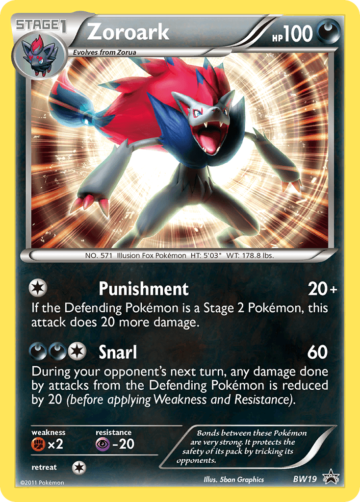 Zoroark, BW Black Star Promos BW19