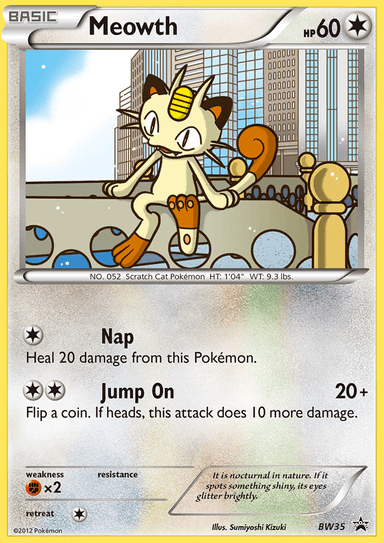 Meowth, BW Black Star Promos BW35