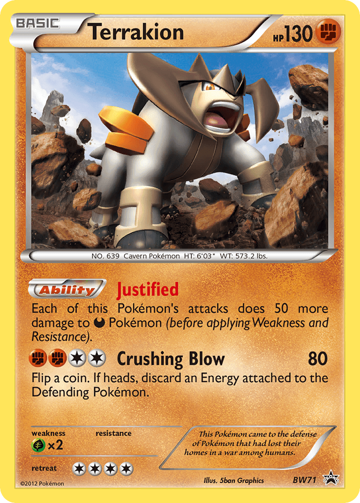 Terrakion, BW Black Star Promos BW71