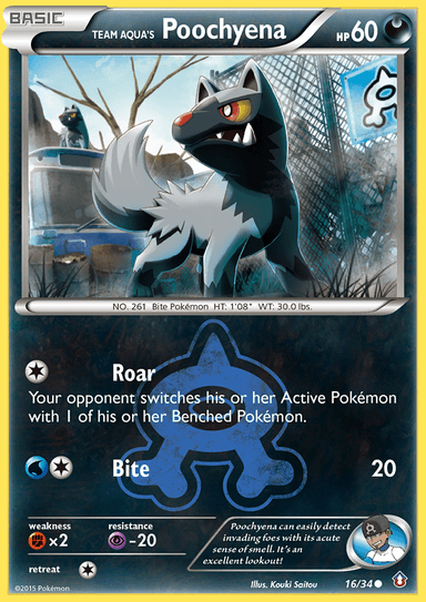 Team Aqua's Poochyena, Double Crisis 16