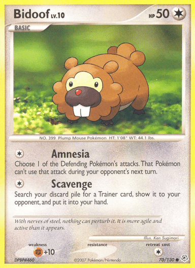 Bidoof, Diamond & Pearl 70